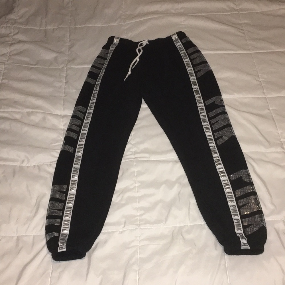Victoria Secret Pink black sweat pants